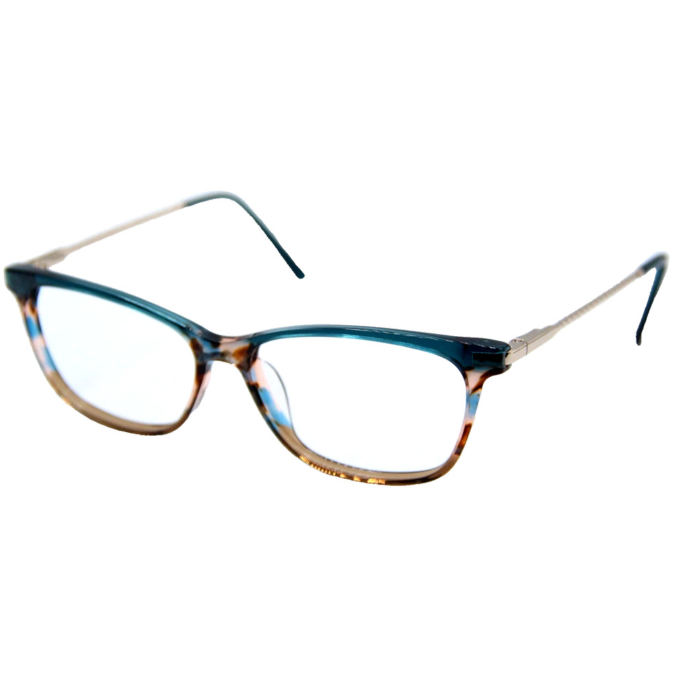 NICOLE MILLER BARNELL TEAL BROWN TORT AUTHENTIC DESIGNER EYEGLASSES 57-15-140